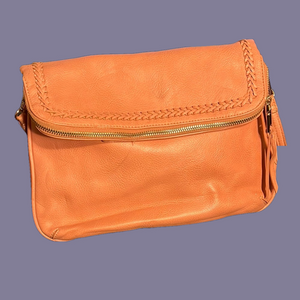 Lost in the 🔥 Coral Leather Crossbody Bag